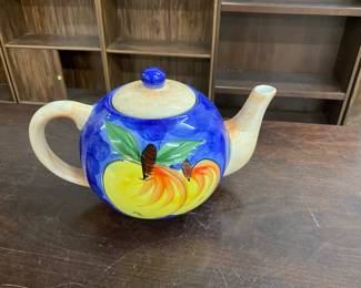 Hand Painted Oneida Ceramic Teapot 
