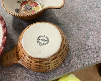 Alco Industries Basket Weave Ceramic Bowls