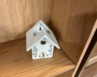 Ceramic Birdhouse Wall Pocket Planter 