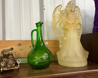Berkley Designs Copper Truck - Green Glass Decanter - Angel Decanter
