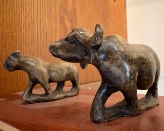 Carved Stone Ox Figurine