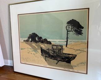 Framed & Matted 1978 Serigraph "Last Port" by Brent Overby