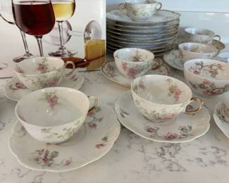 Theodore Haviland Limoges France Tea Cup and Saucers