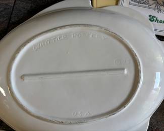 Whittier Pottery White Fish Platter