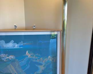 Art Deco Style Brass Torchiere Floor Lamp