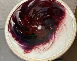 Red/Cream Pottery Bowl