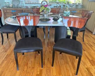 Set of 6 Pietro Costantini for Ello Klismos Dining Chairs – Made in Italy