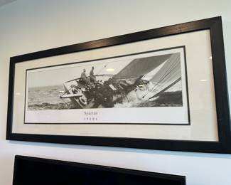 Framed & Matted Photography Print of 1930s Spartan Sailboat