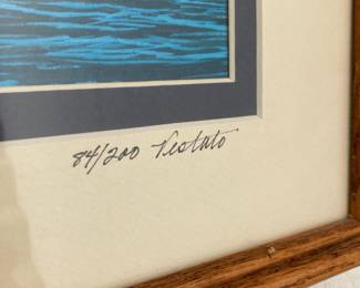 Framed & Matted Seascape Chart Art Print by Betty Vestuto