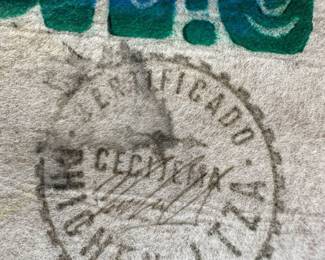 2 Mayan Calendar Chichen Itza Cecijema Felt Artwork –Made in Yucatan, Mexico