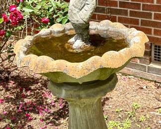 Bird Bath and Gnome