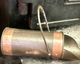 Brass & Copper Coal Scuttle Fireplace Accessory