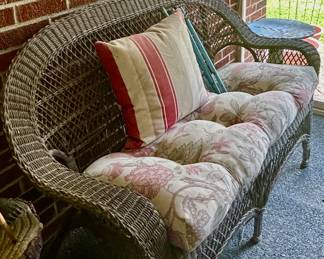Vintage Wicker Loveseat