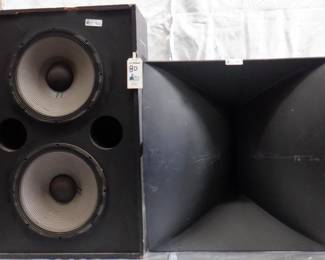 LOT OF 2 JBL INCLUDING JBL 4648 BASS CABINET WITH DRIVERS, JBL 2360A HORN