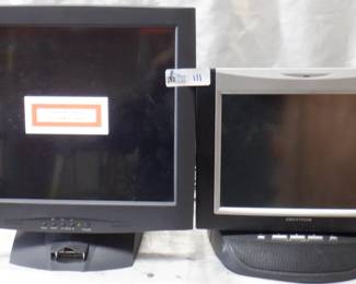 LOT OF 2 MONITORS INCLUDING CRESTRON TPS-12G-QM, 3M MICRO TOUCH 11-91378-227