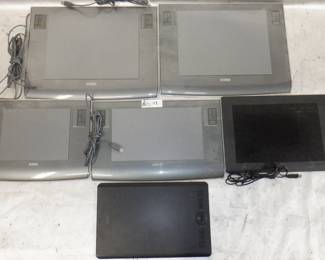 LOT WACOM TABLETS INCLUDING INTUOS PRO, PTH-651, PTZ-630, PTZ-930, PTZ-631W NO PEN
