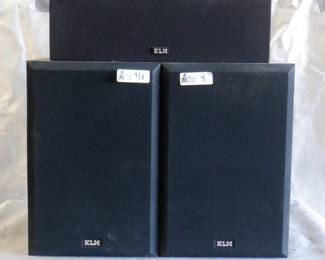 LOT OF 3 KLH INCLUDING 00B, CENTER CHANNEL SPEAKERS
