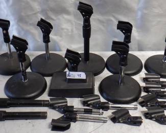 LOT OF 7 DESKTOP MIC STANDS