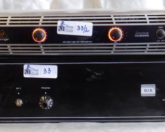 LOT OF 2 ELECTRONICS INCLUDING BEHRINGER NUKE NU6000 AMP, QIS AMP