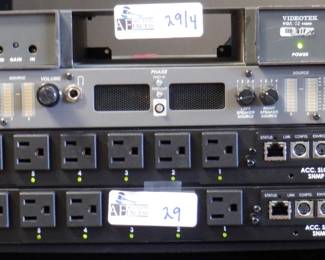 LOT OF 4 ELECTRONICS INCLUDING VIDEOTEK VDA-16, WOHLER AMP 1-A-VTR, TRIPP-LITE PDUS