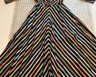 Gorgeous bias cut late 40s/early 50s day dress holy cow the colors on this one.