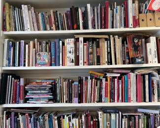 DIY books, costume and fashion history and fashion industry books, books on eras and designers