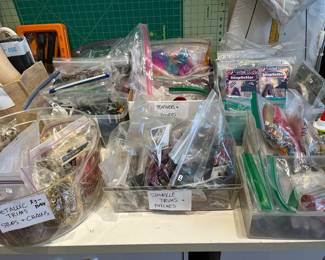 Trims, patches, bedazzlers, googly eyes — all kinds of fun stuff!