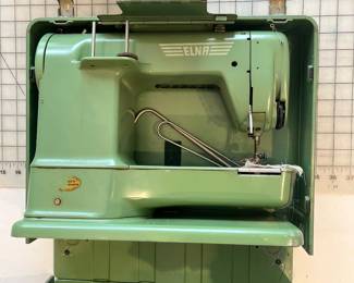 Vintage 1960 Elna sewing machine in case
