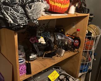 Lot of Halloween Decor - $50 (cloth tablecloths, outdoor lights, floral centerpieces, motion censored pumpkin and more)
