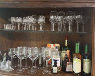 Crystal Stemware and Liquors