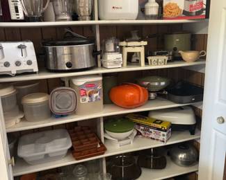 lots of small Kitchen Appliances, containers, some Vintage