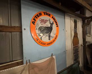 miller tin sign