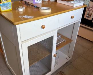 Wood & white Kitchen Island