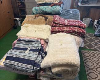 blankets, curtains and rugs