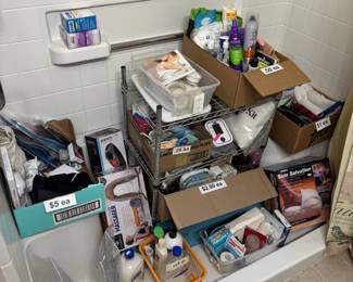 misc bathroom supplies