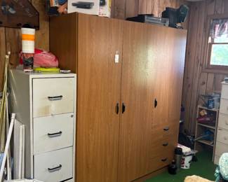 Wardrobe and 3 drawer filling cabinet