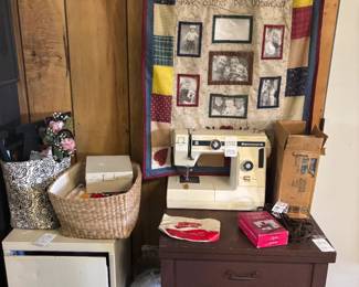 wall hanging Kenmore and Singer sewing machines