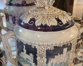 Detailed antique German punch bowel.