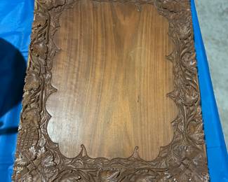Hand carved wooden tray