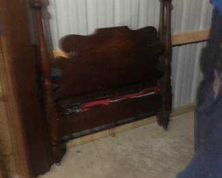 Two vintage “Empire” 4 poster twin beds.