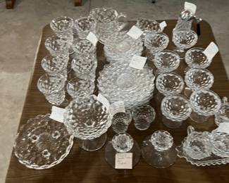 Vintage (photos of this set from 1943 on the table) Fostoria Glass collection