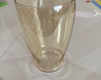 Vintage set of 6 peach glasses