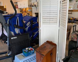 Game chairs, elliptical, room divider, pet items….