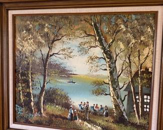 Original Oil on Canvas. Blesh is the artist. Paperwork is attached.