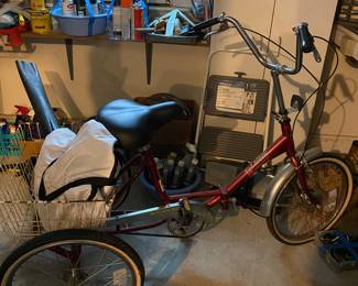 Vintage Trifecta Adult Three-Wheel bike.