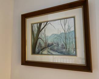 Another beautifully framed watercolor print.