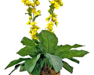 Faux Flowers In Pot