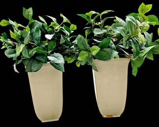 Artificial Plants With White Pots