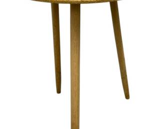 Glass Top Round Wooden Table