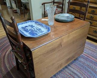 Antique Gateleg Drop Leaf Table & Chairs